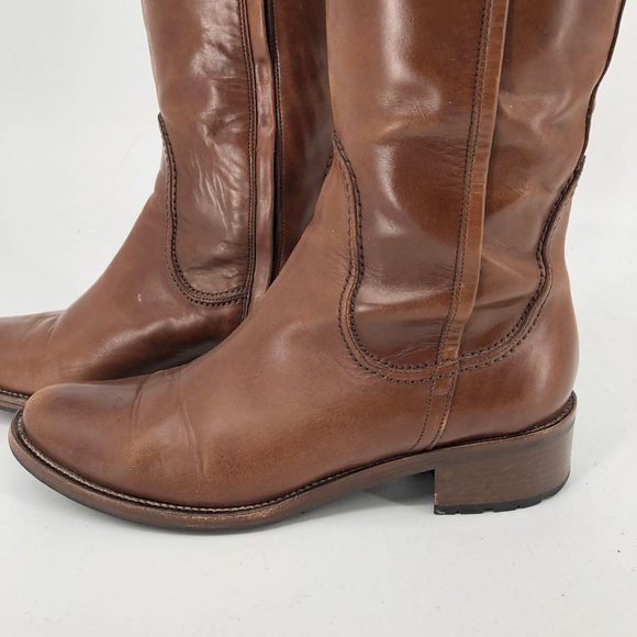 Vibram Brown Leather Heeled Boots | Classic Buckle Accent - Picture 10 of 10